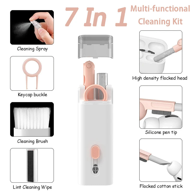 7 in 1 Laptop & Keyboard Cleaning Kit with Brush and Earphone Cleaning Pen