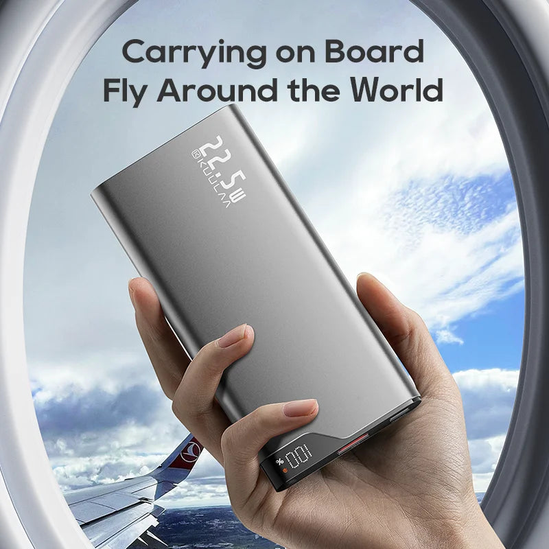 KUULAA 10000mAh 22.5W Fast Charging Power Bank for iPhone & Xiaomi